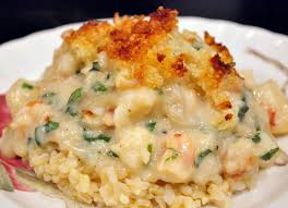Seafood Thermidor With Shrimp Scallops Flavors Of Cape Cod Seafood Casserole Recipes Seafood Entrees Seafood Dinner