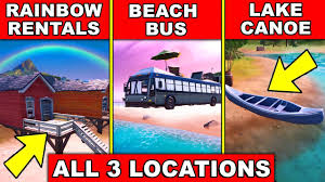 This is mrbeast surprising professional fortnite player tfue with a fortnite battle bus. Dance At Rainbow Rentals Beach Bus And Lake Canoe Locations 8 Ball Vs Scratch Challenges Fortnite Youtube