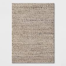 The solid color works almost anywhere, in both modern or traditional rooms. 7 X10 Chunky Knit Wool Woven Rug Cream Project 62 Target