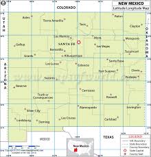 Map of nm and az. New Mexico Latitude And Longitude Map