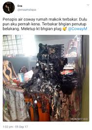 Tekan butang light untuk 7. Penapis Air Coway Rentung Ketika Tiada Orang Di Rumah