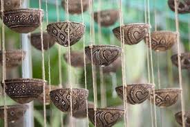 Shopping In God S Own Country Kerala Shell Crafts Diy Coconut Shell Crafts Coconut Decoration