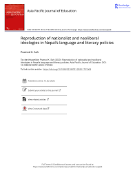 Pdf Globalization Of Language And Culture In Literacy Planning In Nepal Toward Critical Literacy Education
