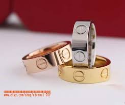 High Quality Ring Ladies Cartier Inspired Ring In Gold Rose Gold Or Silver Cartier Love Ring Love Ring Cartier Jewelry