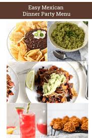 I was thinking of doing a taco salad bar, with yummy toppings like homemade guac, mango salsa, etc. Easy Mexican Dinner Party Plan Mexican Dinner Mexican Dinner Party Dinner Menu