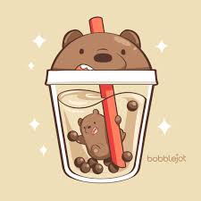 Cute bee drinking boba milk tea. Bubble Tea Cartoon Bubble Tea Kawaii Boba Novocom Top