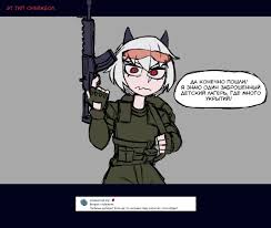 Answers to the question of Malina and changing into airsoft clothes  (translated in the comments). : r/Helltaker
