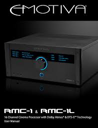 Support for dolby atmos hardware and virtual dolby atmos sound that works in any pair of headphones. Emotiva Rmc 1l Processor Product Manual Manualzz