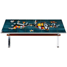 Adri Belgique Ceramic Tile Modern Art Coffee Table 1960s Belgium Signed In 2020 Tiled Coffee Table Coffee Table Ceramic Tiles