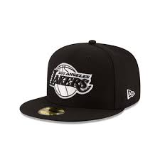 Los angeles lakers logo, lakers symbol meaning, history. Los Angeles Lakers Black White 59fifty Fitted Hats New Era Cap