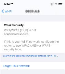 You'll be automatically redirected to the google play. Wi Fi Weak Security Message On Iphone Or Ipad Wpa Wpa2 Tkip Not Considered Secure Macreports