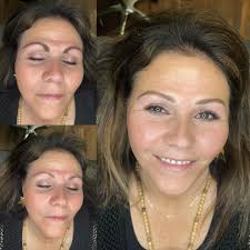 Top Left: Client's makeup, Bottom Right: Bare brows, and Right: Nano Brows.  🫶 Soft, natural machine hair strokes create a beautiful natural looking  brows. Book your free consultation with us and try