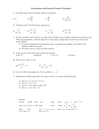 From factorial worksheet to a quadratic, we have all of it included. Permutations And Factorial Notation Worksheet