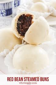 Red Bean Steamed Buns Recipe V For Veggy