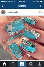 95 preciosos ejemplos de dibujos en las uñas. Unas Decoracion Tipo Mar La Playa Moda Maquillaje Facebook