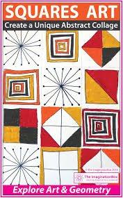 2d Shapes Geometry And Squares Math Art Activity Math Art Activities Math Art Projects Math Art