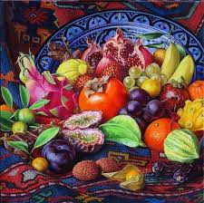 Gerard Fally Le Peintre Jardinier Peint Des Vies Silencieuses Legumes Fleurs Fruits Paysages Nature Morte Fruits Huile Sur Toile