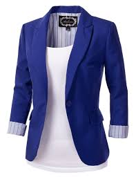 Pin By Elizabeth Martin On Fashion Blue Blazer Women Fashion Blazer Fashion