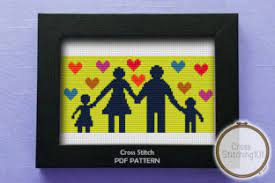 Get unlimited access to hundreds of free patterns. Happy Family Modern Cross Stitch Pattern Grafik Von Crossstitching101 Creative Fabrica