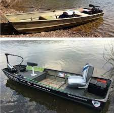 Link Stakes Out A Place By Borrowing His Brother In Law Robert Gamble S Boat And Pretending To Go Fishing Jon Boat Boat Restoration Aluminum Fishing Boats