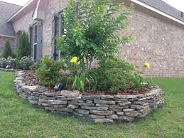 Stacked My Own Stone Flowerbed Border In A Couple Of Hours Stacked My Own Stone Flow Stone Landscaping Landscape Edging Stone Backyard Landscaping Designs