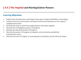 4 4 The Implied And Nonlegislative Powers Ppt Video