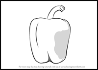 How to draw a pepper. How To Draw Vegetables Drawing Tutorials How To Draw Vegetables Illustrations Lessons Step By Step Techniques
