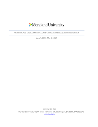 PROFESSIONAL DEVELOPMENT COURSE CATALOG AND CANDIDATE HANDBOOK June 1, 2020 