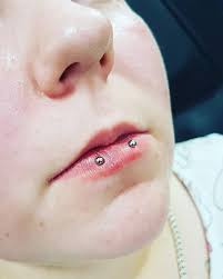 Horizontal Lips Piercing Lip Piercing Piercing Ear Piercings