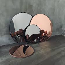 Black And Gold Round Wall Mirror A Trendy Reflection Tinted Mirror Style Tinted Mirror Copper And Grey Round Wall Mirror