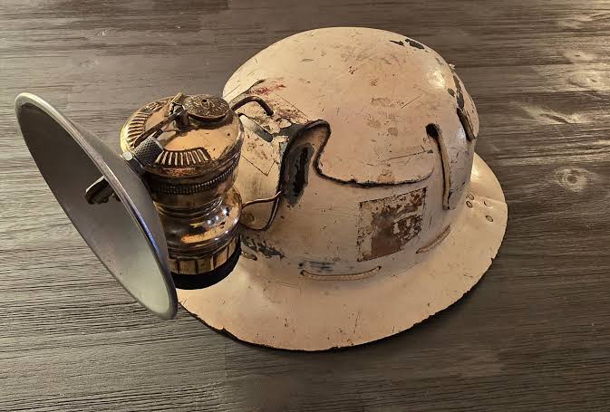 British WW2 pressed fibre Dispatch Riders helmet.