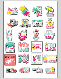 Oct 17, 2021 · here's a set of free printable 2022 calendar tabs stickers that you can use in your bullet journals, planners, or agendas. Free Summer Planner Stickers Fun And Colorful Summer Stickers