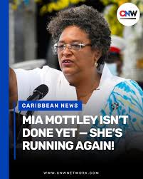 🇧🇧 Barbados PM Mia Mottley (@mamottley) just shook the table 🗳️ After  saying she'd step down, she told supporters this weekend she's running  again in the next general election. Why the change?