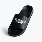Download Premium Illustration Of Psd Black Rubber Flip Flops Slipper Flip Flop Slippers Rubber Flip Flops Black Rubber