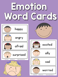 Of or relating to the total emotional and intellectual response of an individual to external reality. Emotion Word Cards Prekinders