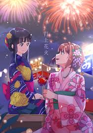 sakura festival fireworks 打上花火 pixiv イラスト 作品 祭り
