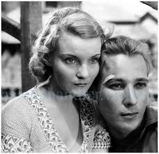 Helen as Ruth Evans in 'A House Divided' (Universal, released December 5th,  1931). She is seen here with her co-star Kent Douglass. My collection.