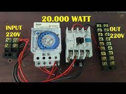 Untuk pemasangan timer ke beban lampu perlu diingat bahwa jika beban lampu tidak sama atau tidak sesuai spesifikasi kemanpuan kontak timer maka anda harus memakai relay atau kontaktor,atau segala macam jenis saklar agar timer lebih awet dan tahan lama. Panduan Cara Pasang Timer Ke Kontaktor Youtube