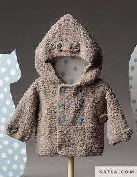 Patroon Breien Haken Baby Jas Herfst Winter Katia 6895 14 G Breien Haken Baby Baby Knitting Patterns Breien Haken
