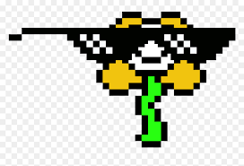 Asriel dreemurr color sprite pixel art. Undertale Flowey Overworld Sprite Hd Png Download Vhv