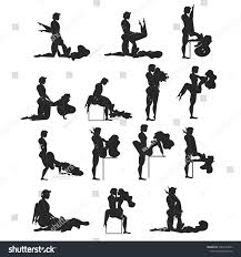 Caricatura Diferentes Poses Sexuales. El Concepto: ilustración de stock  1689124204 | Shutterstock