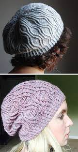 Free Knitting Pattern For Amanara Beret This Hat Features Twisted Stitch Columns Options For Fitted Or Slouchy Fit Design Knitting Accessories Knitting Loom Knitting