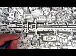 Birds Eye View Cityscape Drawing 275 How To Draw A City Using 1 Point Perspective A Bird S Eye View Youtube In 2020 City Drawing Realistic Eye Drawing Drawings