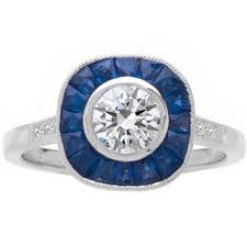 Sapphire Halo Engagement Ring In Platinum 1 50 Ctw