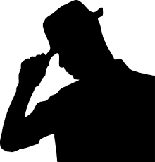 Man Wearing Hat Silhouette Silhouette People Silhouette Man Silhouette