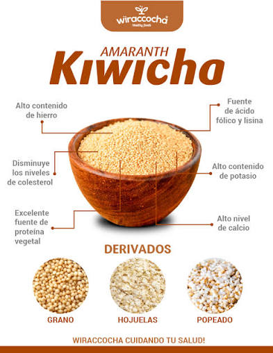 Estos son algunos de los beneficios de la Kiwicha (amaranto) ????  www.wiraccocha.com.pe #Wiraccocha #Organic #Quinoa #GlutenFree #Perú