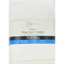 They are definitely a cheap and functional option for those on a budget. Mainstays 5 Pack Flour Sack Kitchen Towel White Walmart Com Walmart Com
