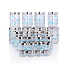 Stainless steel kitchen containers setsuko. Buy Steelo Selo Polyester And Steel Container Set 24 Pieces Clear Online At Low Prices In India Amazon In