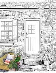 Toh March 2017 Coloring Page House Colouring Pages Decorative Painting Techniques Old Houses