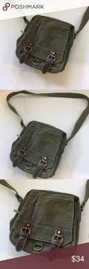 Cargoit Ashton Olive Green Olive Canvas Crossbody Crossbody Olive Green Small Bag